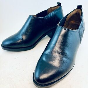 Shoes for Crews Black Vegan Leather Elva Slip Resistant Shooties Booties 8.5 39